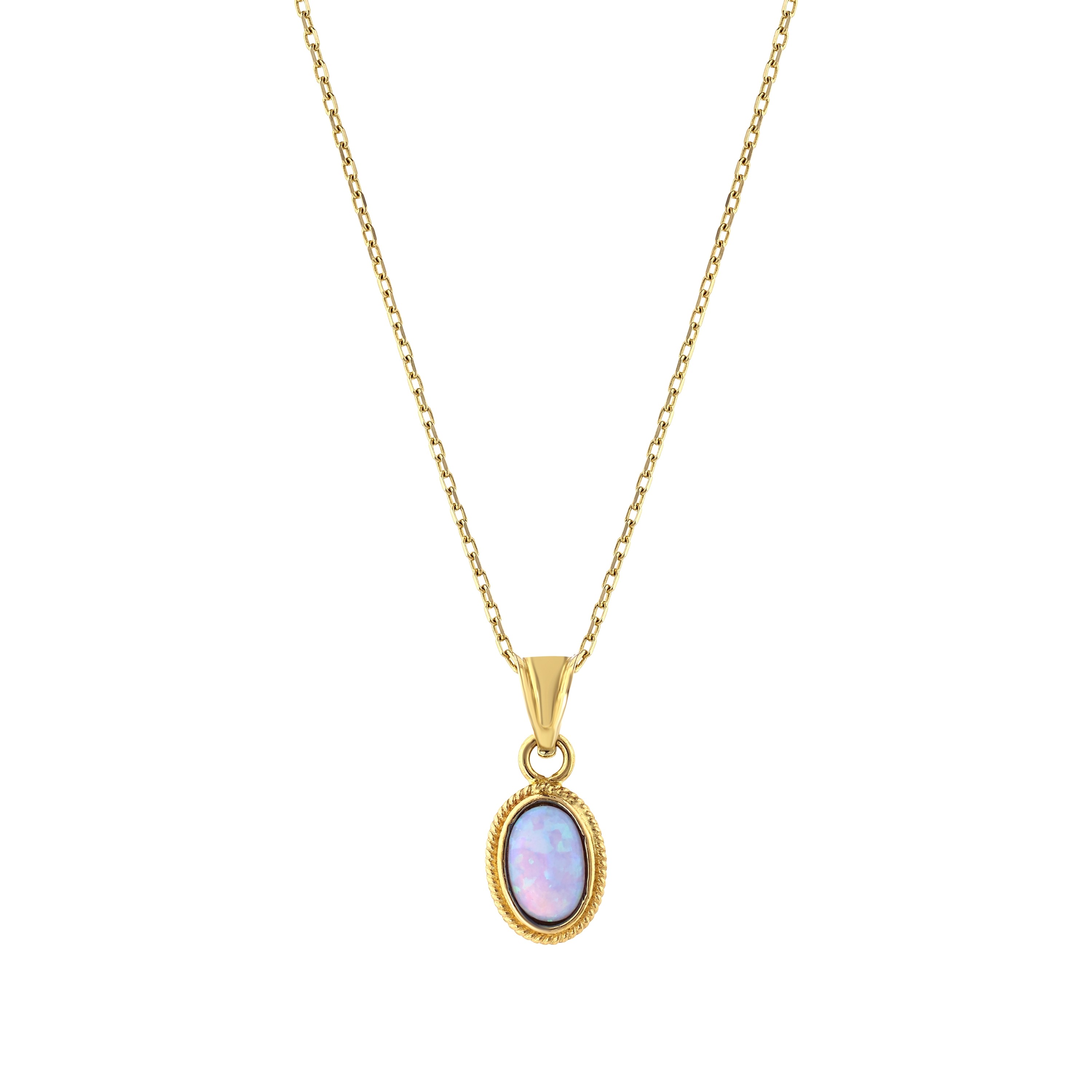 Opal Taşlı Kolye