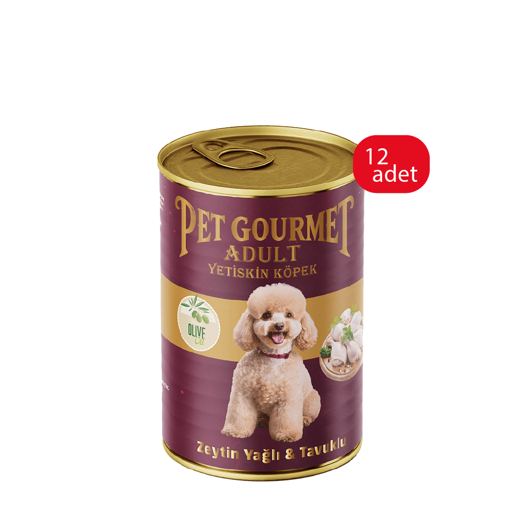 Yetişkin Köpek Zeytin Yağlı ve Tavuklu Tam Besleyici Mama 12'li Paket