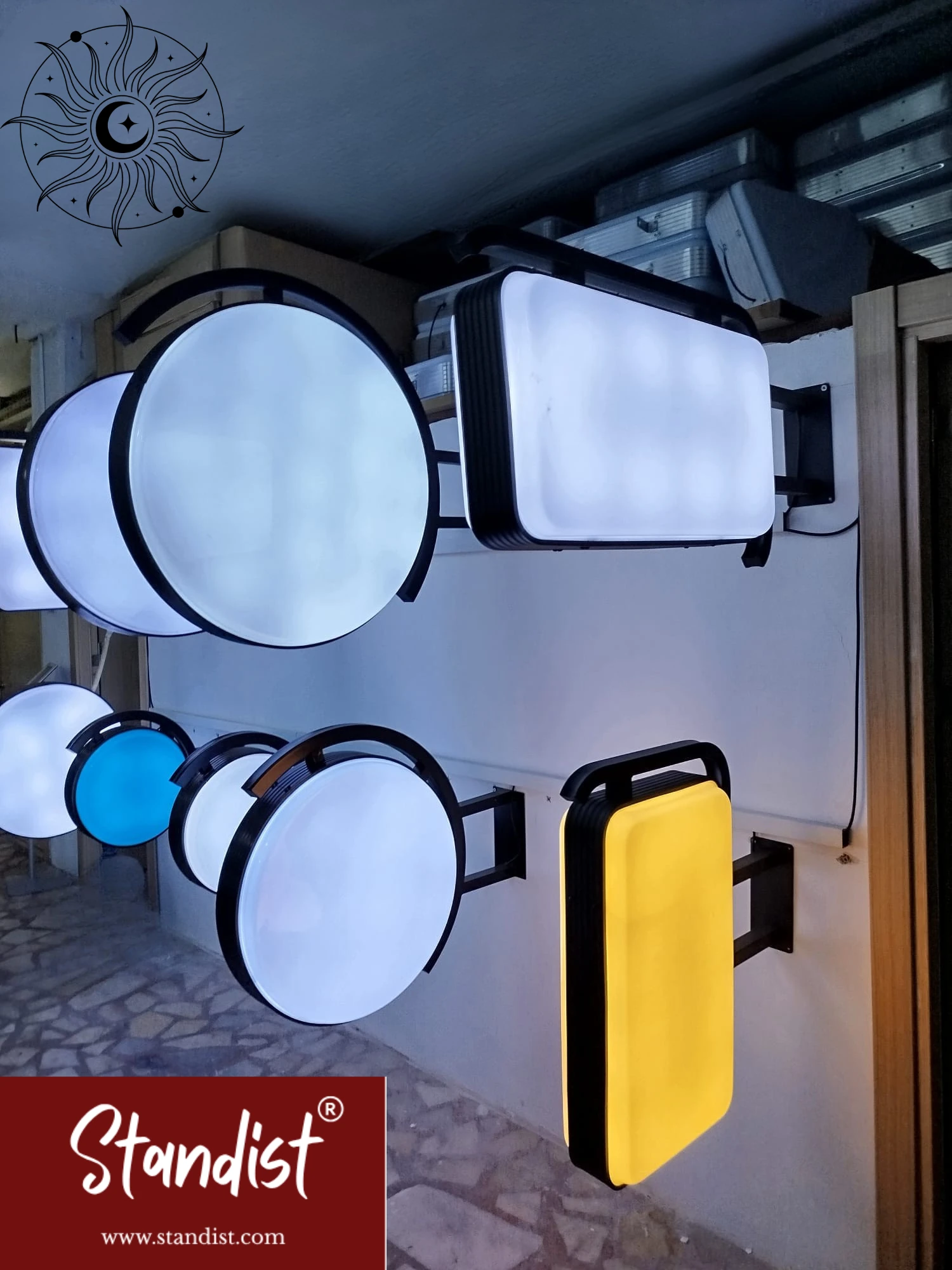 Fener Tabela Işıklı Tek Ayaklı  