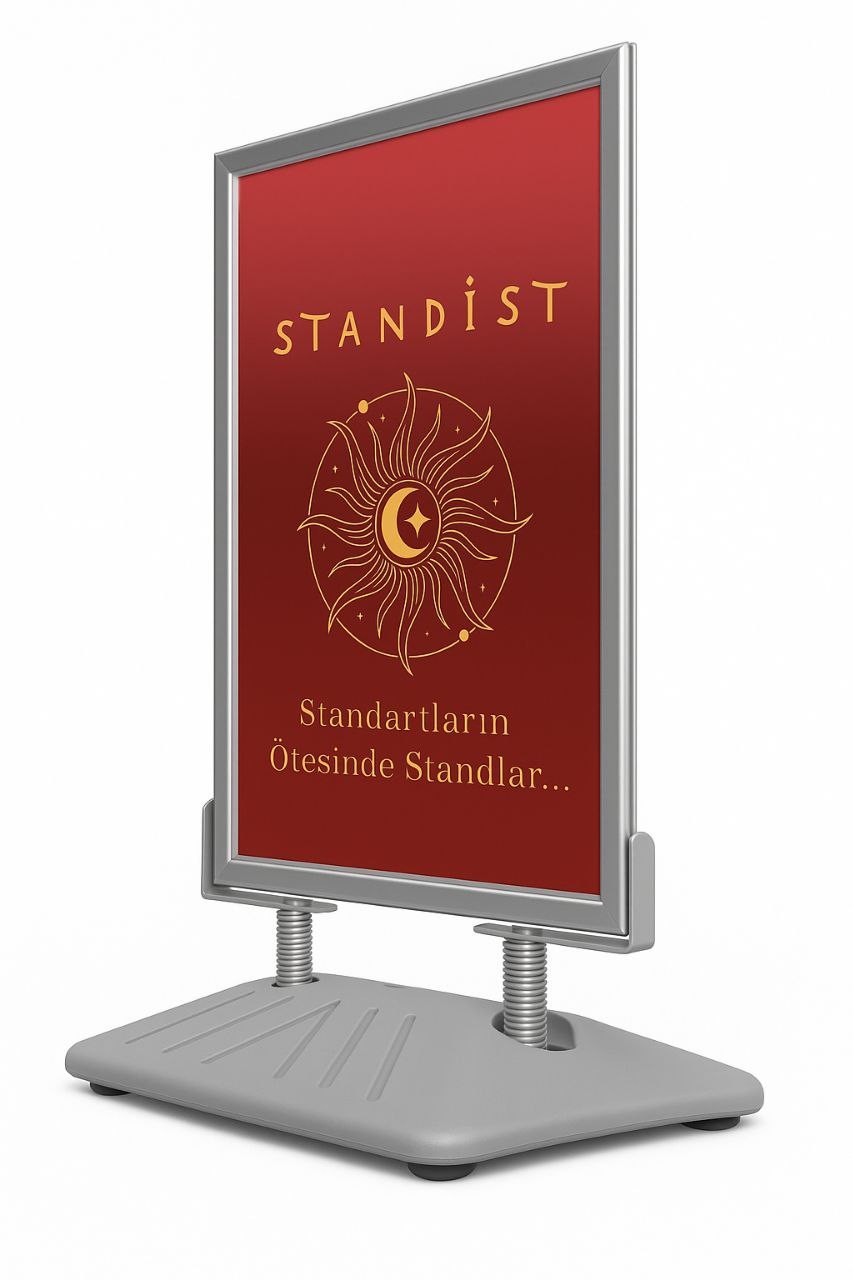Bidon Ayaklı Rüzgar Ustası Kaldırım Panosu