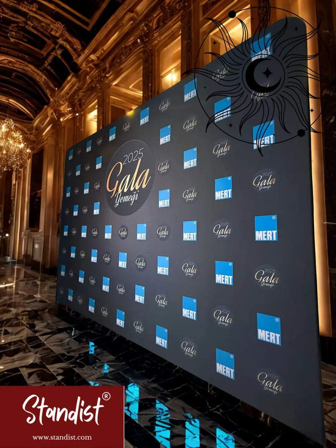 Yeni yıl için gala ve kutlamalarda arka&nbsp; fon görsel çalışmaları