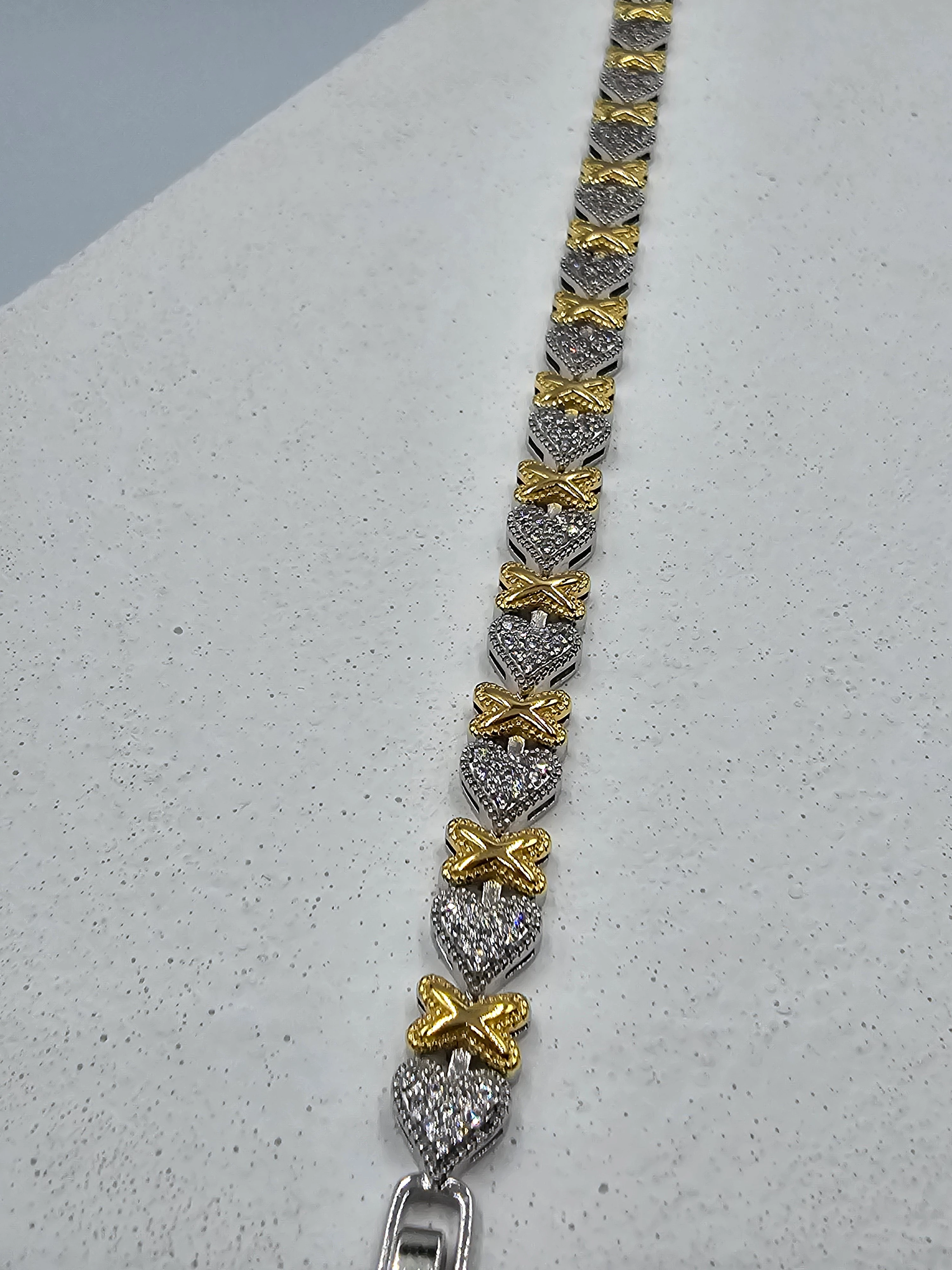 Zirkon Taş Kalp X Bileklik