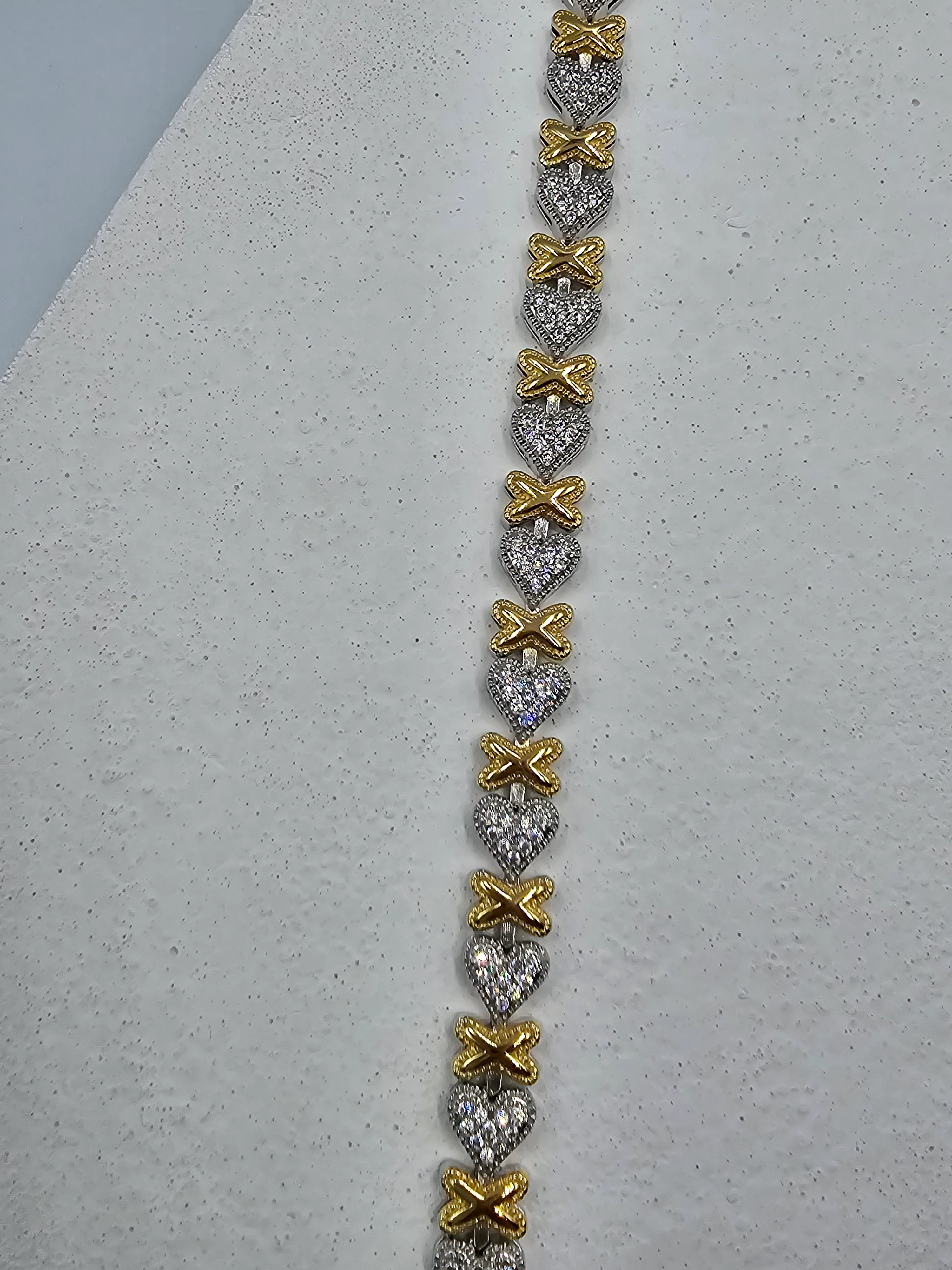 Zirkon Taş Kalp X Bileklik