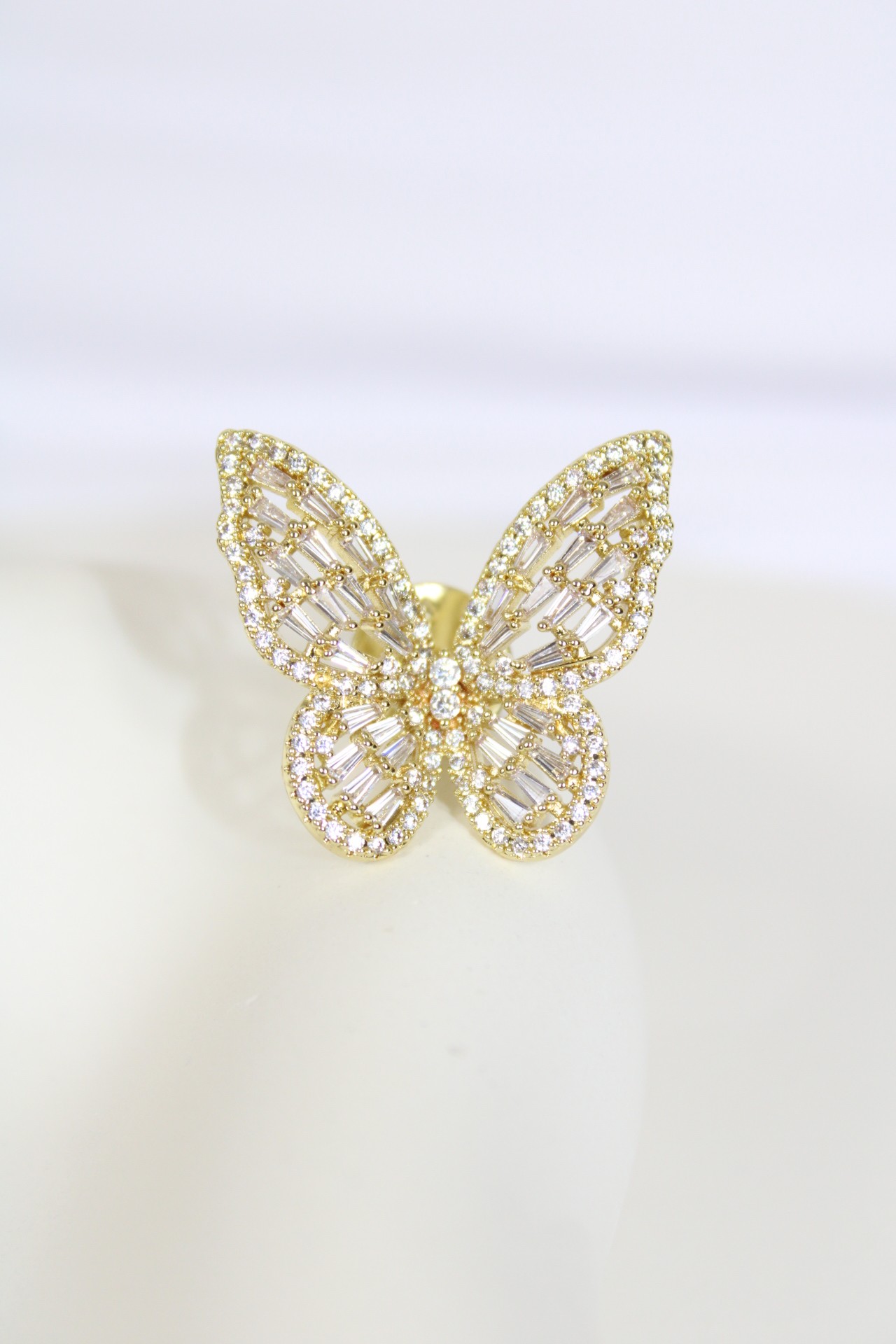 BUTTERFLY BROOCH 14K GOLD PLATED