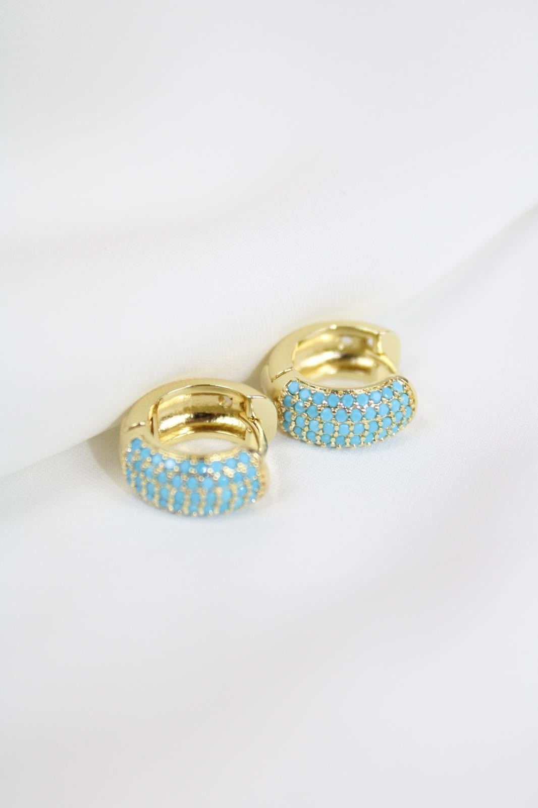 BLUE ONE 14K GOLD KAPLAMA KÜPE