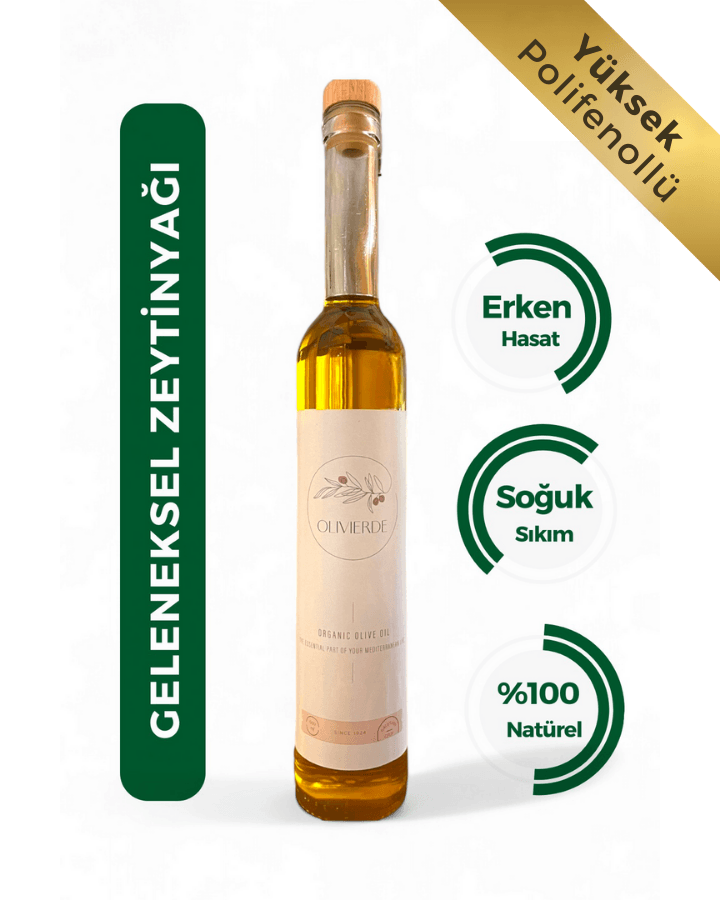 Olivierde Erken Hasat Soğuk Sıkım Geleneksel Zeytinyağı (500 ml) - Likya Özel Serisi