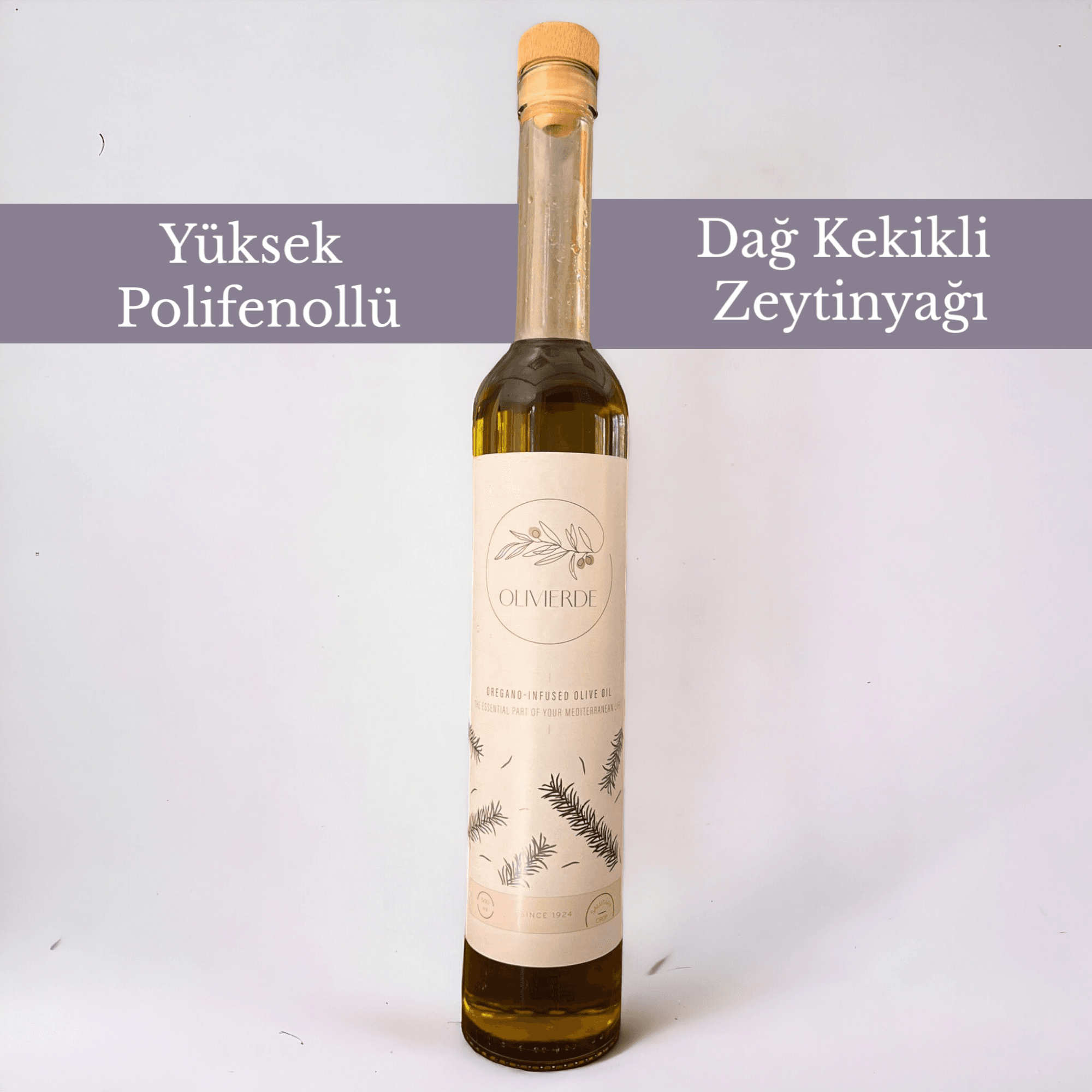 Olivierde Yüksek Polifenollü Geleneksel Dağ Kekikli Zeytinyağı (500 ML) - Ayvacık Özel Seri