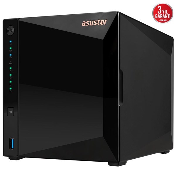 Asustor AS3304T V2 Realtek Qc-2gb Ram-4-Diskli Nas Sunucu (Disksiz)