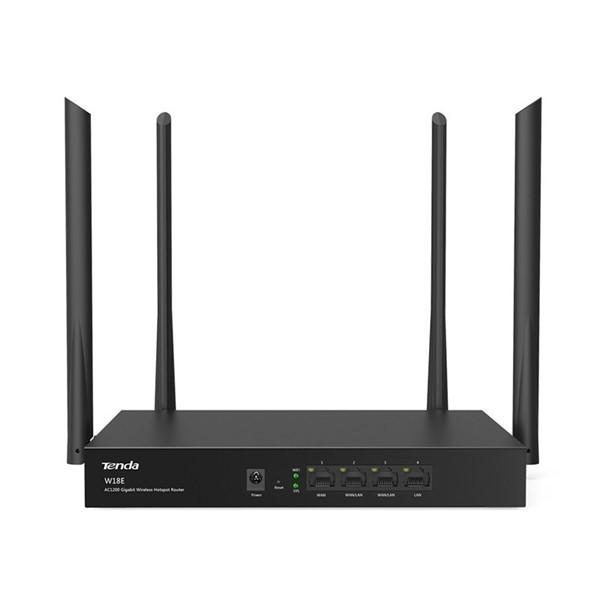 Tenda W18E 4port 128MB Kablosuz (Wlan) Router (80 Kullanıcıya Kadar Vpn)