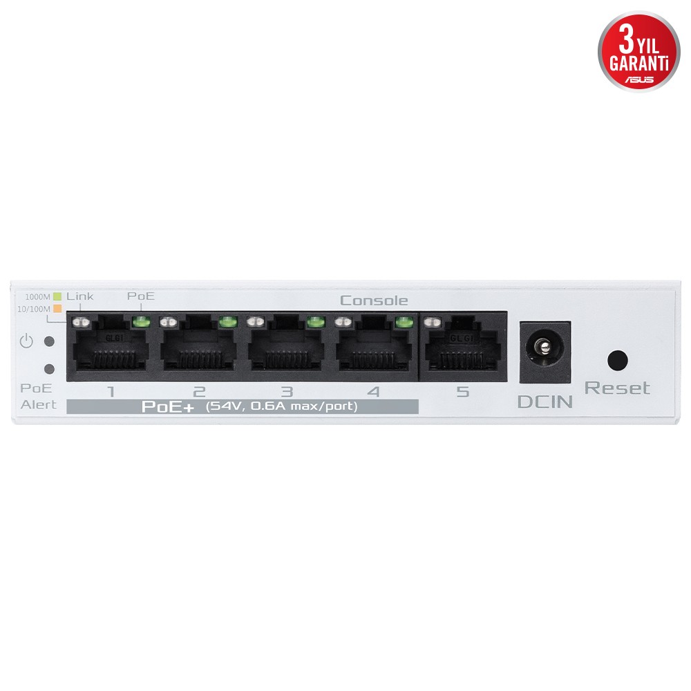 Asus Expertwifi EBP15 5-Port Gbe Smart Managed Poe+ Switch