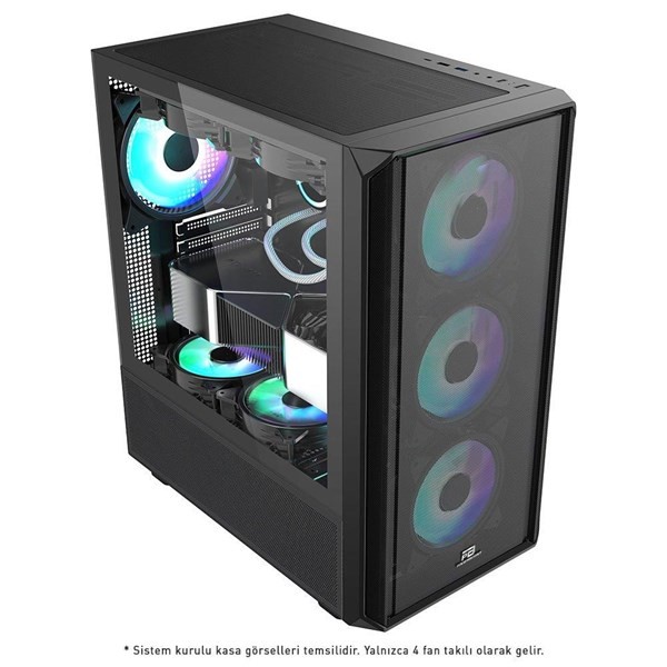 Powerboost 850W 80+ Bronze PB-P3602BB Gamıng Mıd-Tower Pc Kasası