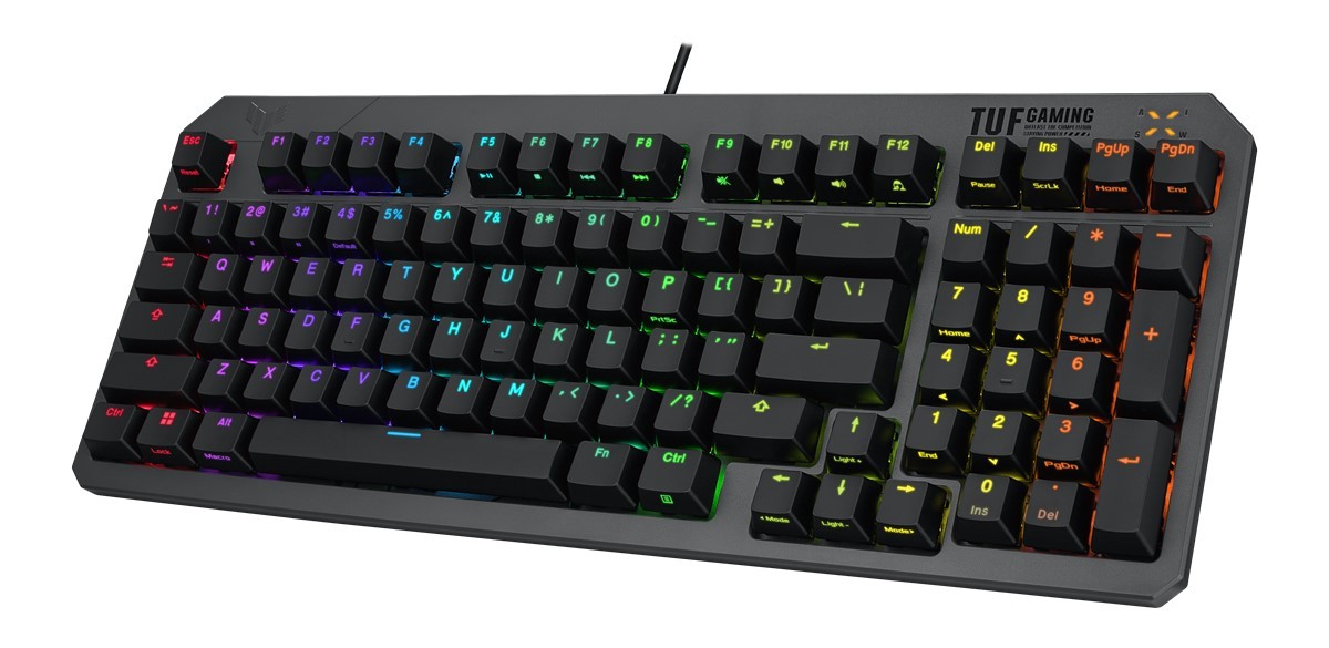 ASUS TUF GAMING K3 RD/TR GEN II TURKCE OYUNCU KLAVYESI BILEK DESTEGI SUYA VE TOZA DAYANIKLI RED SWITCH