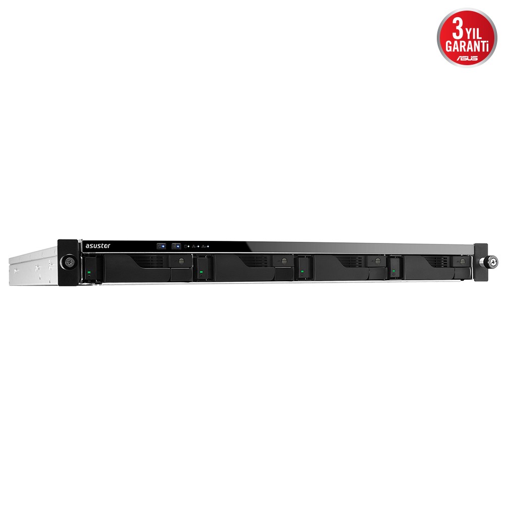 Asustor AS6504RD Intel C3538 4 Disk Yuvası NAS(4X20TB Desteği) 4gb DDR3L Sodımm (64GB'A Ram Desteği) 1 Gbe x 4, USB 3.1 Gen-1 2xpsu