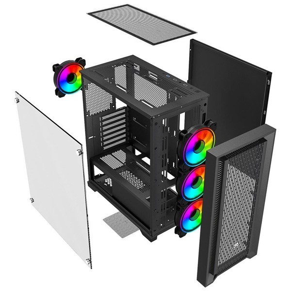 Power Boost PB-P705B 650W 80PLUS Bronze USB 3.0mesh Argb Fanlı Gaming Siyah Kasa