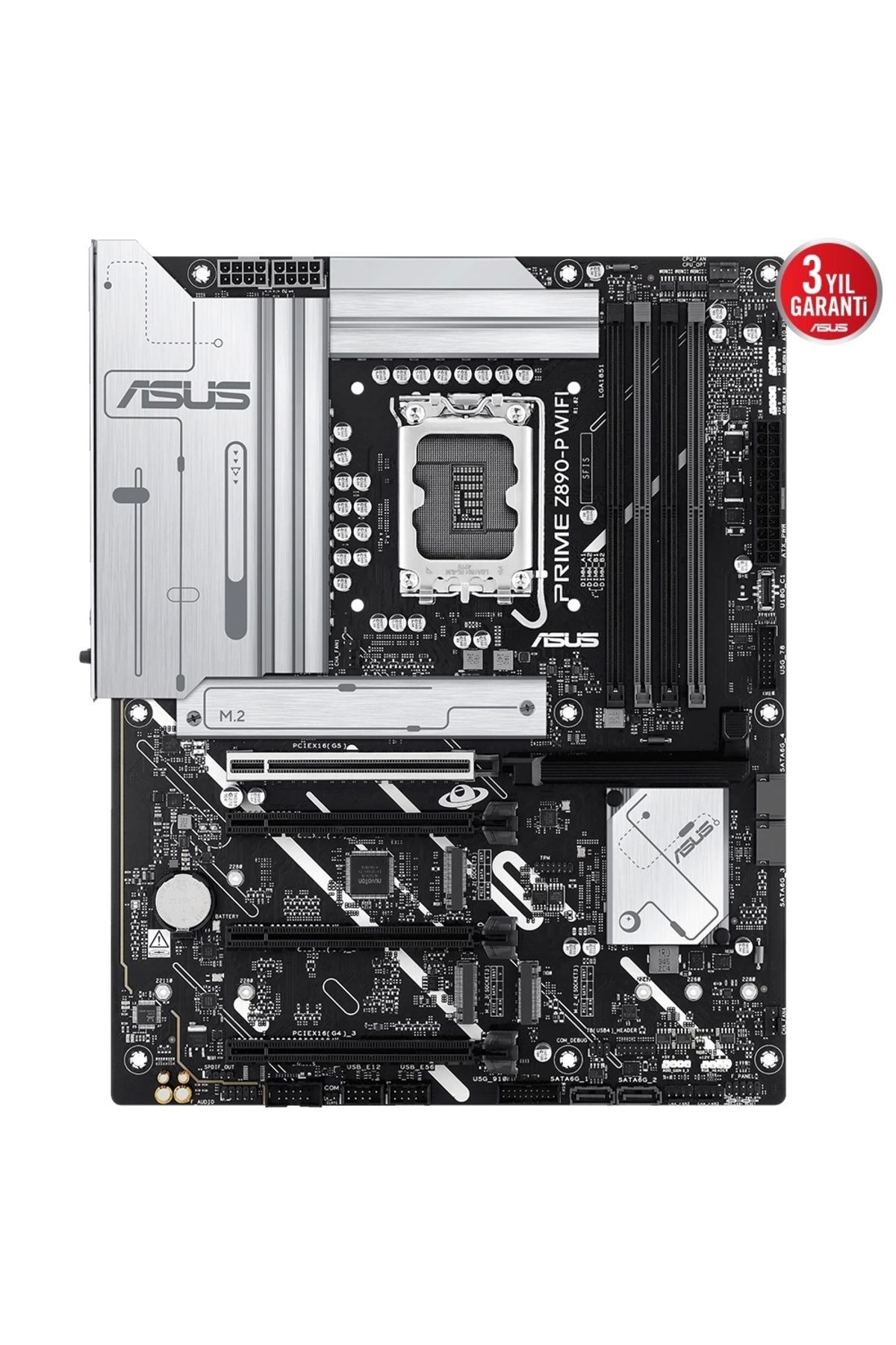 Prıme Z890-p Wıfı Intel Z890 Lga1851 Ddr5 7600 Dp Hdmı Usb4 4x M2 Usb3.2 Wifi 7 Atx 14 1 2 1
