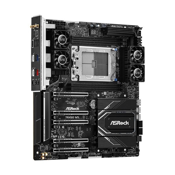Asrock TRX50 Wıfı-6e Ws Ecc Ddr5 10-Gbe Lan Pcıe 5.0 STR50 Atx Anakart