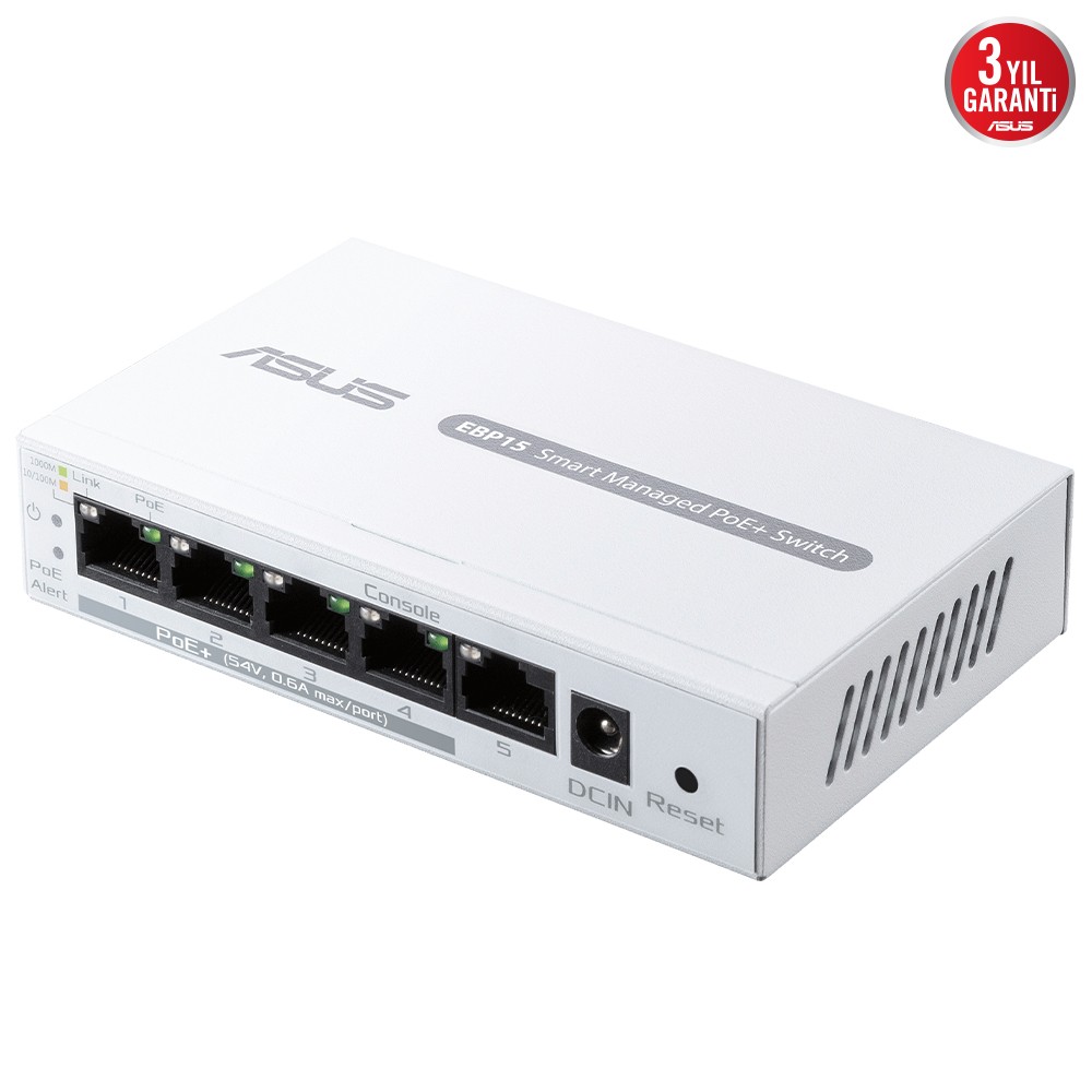 Asus Expertwifi EBP15 5-Port Gbe Smart Managed Poe+ Switch