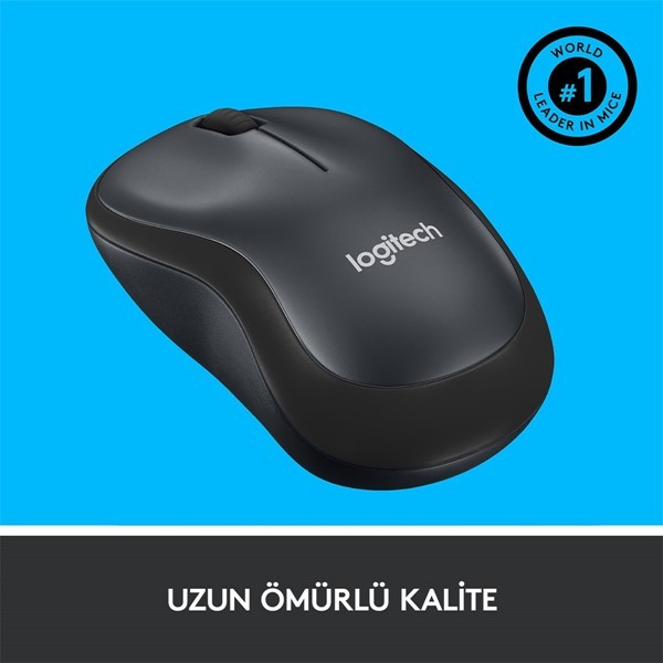 Logitech M220 Sessiz Kompakt Kablosuz Mouse - Siyah