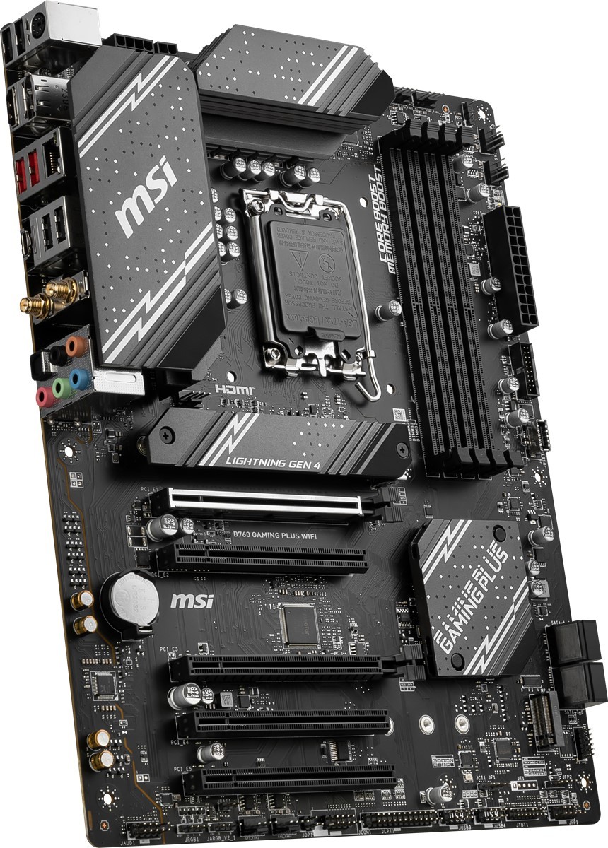 MSI B760 GAMING PLUS WIFI SOKET 1700 DDR5 6800(OC) PCI-E ,M.2 USB3.2 HDMI,DP 1x 2.5G LAN WI-FI 6E ATX Anakart