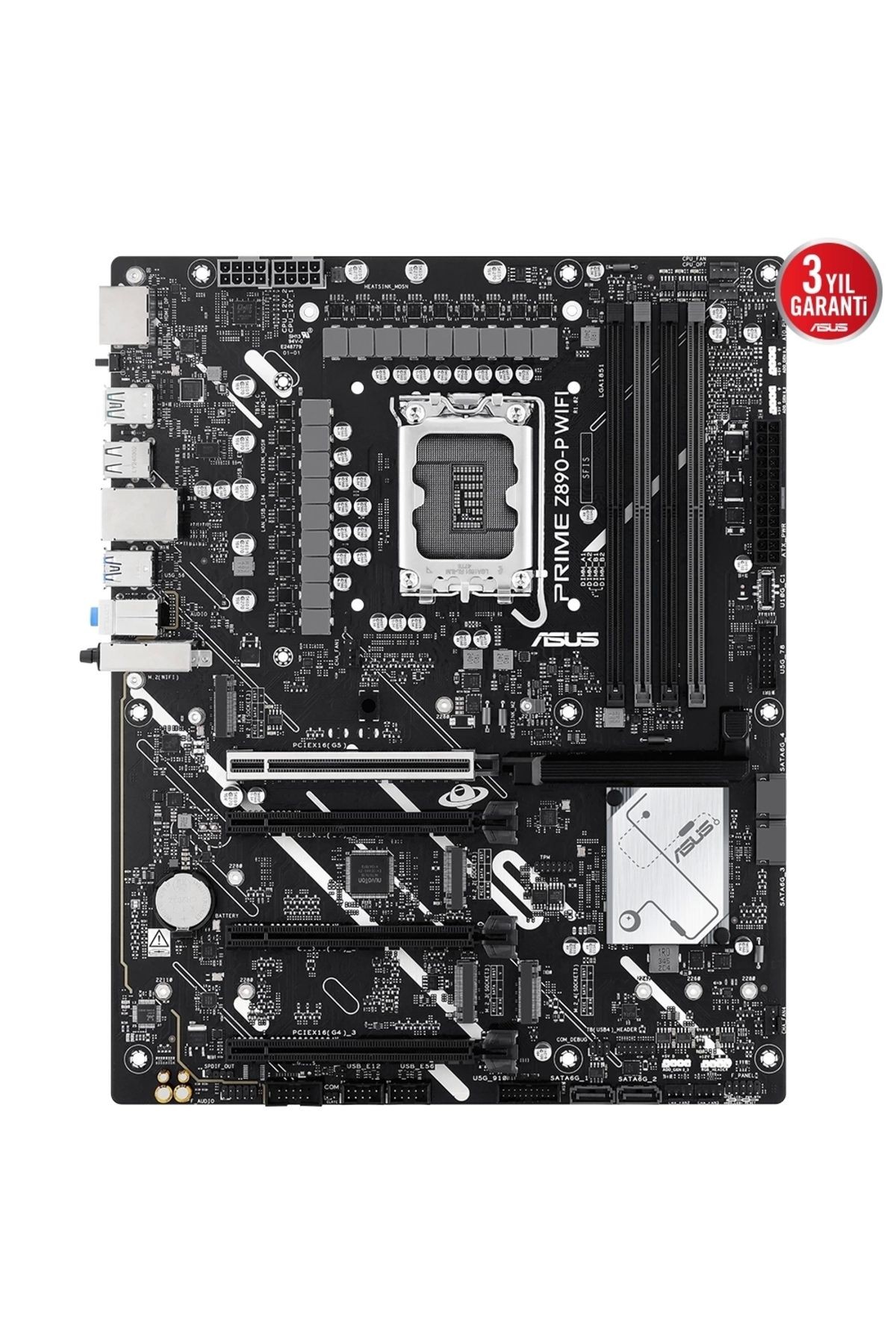 Prıme Z890-p Wıfı Intel Z890 Lga1851 Ddr5 7600 Dp Hdmı Usb4 4x M2 Usb3.2 Wifi 7 Atx 14 1 2 1