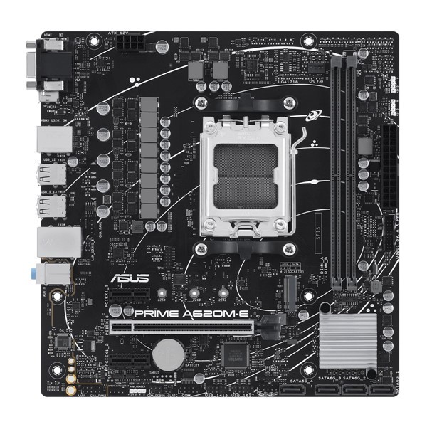 Asus Prıme A620M-E-Csm Amd A620 Am5 Ddr5 6400 Dp Hdmı Vga M2 Usb3.2 Aura Rgb Matx (Prıme A620M-E-Csm) Anakart