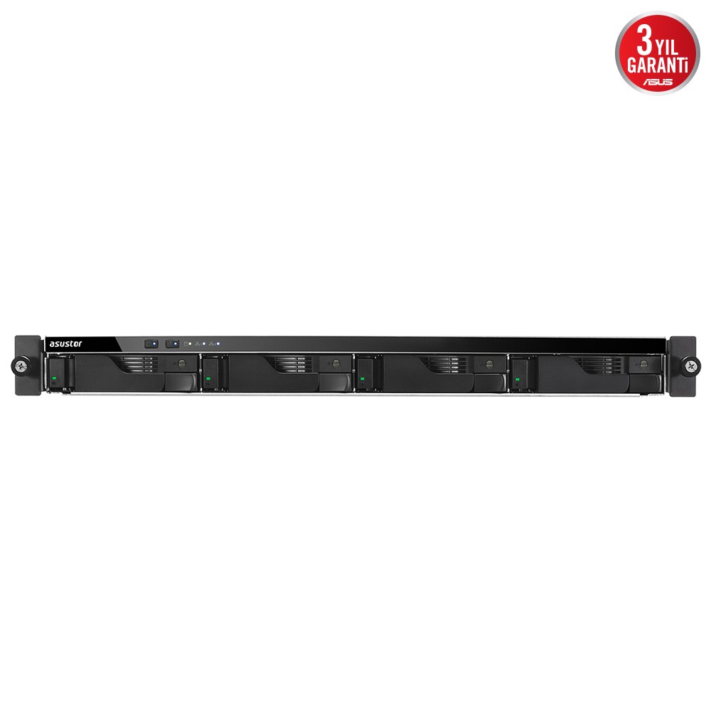 Asustor AS6504RD Intel C3538 4 Disk Yuvası NAS(4X20TB Desteği) 4gb DDR3L Sodımm (64GB'A Ram Desteği) 1 Gbe x 4, USB 3.1 Gen-1 2xpsu