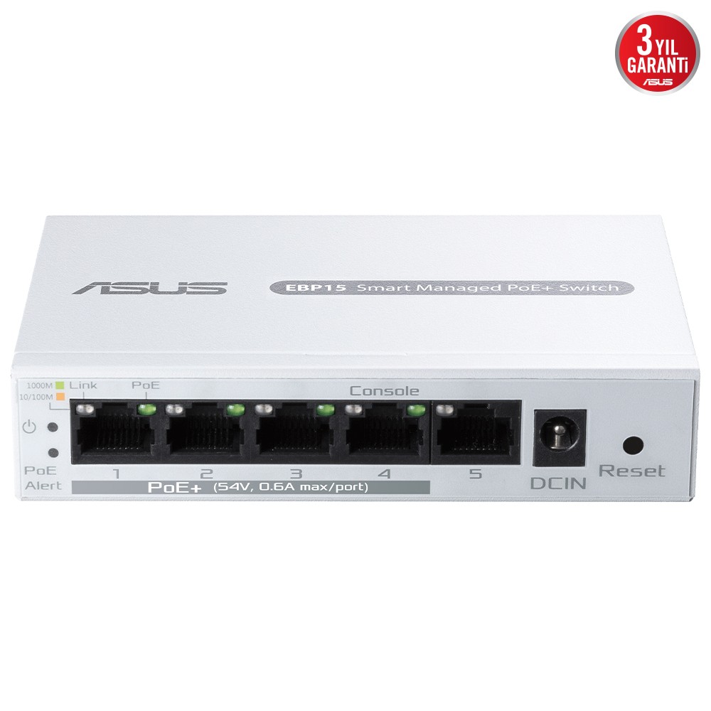 Asus Expertwifi EBP15 5-Port Gbe Smart Managed Poe+ Switch