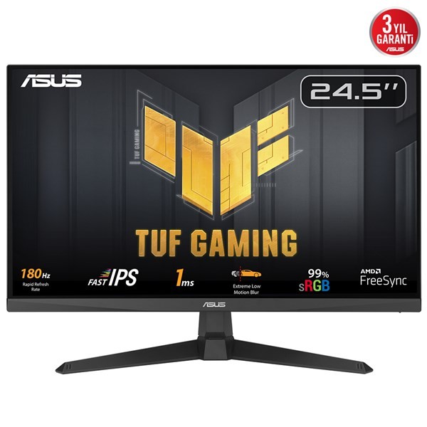 Asus Tuf Gaming VG259Q3A 24.5 Inç 180Hz 1ms Full Hd Freesync Fast IPS Gaming Monitör