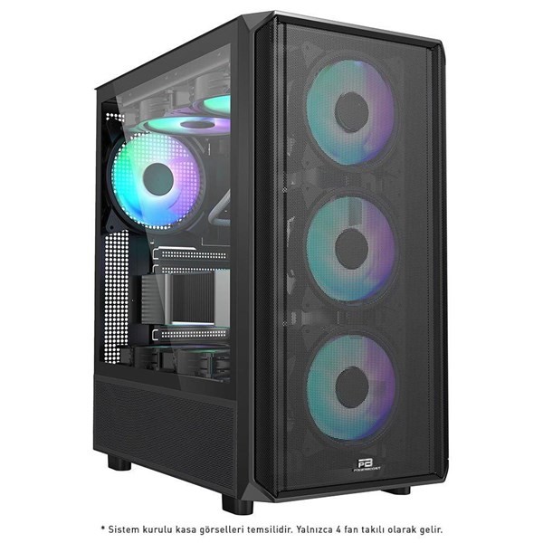 Powerboost 850W 80+ Bronze PB-P3602BB Gamıng Mıd-Tower Pc Kasası