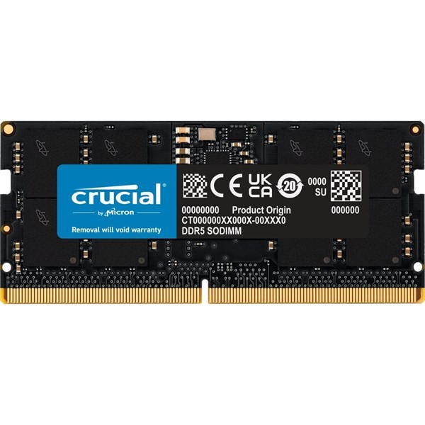 Crucial 16GB Ddr5 4800 Sodımm CL40 (16GBIT) CT16G48C40S5 Notebook Ram Bellek