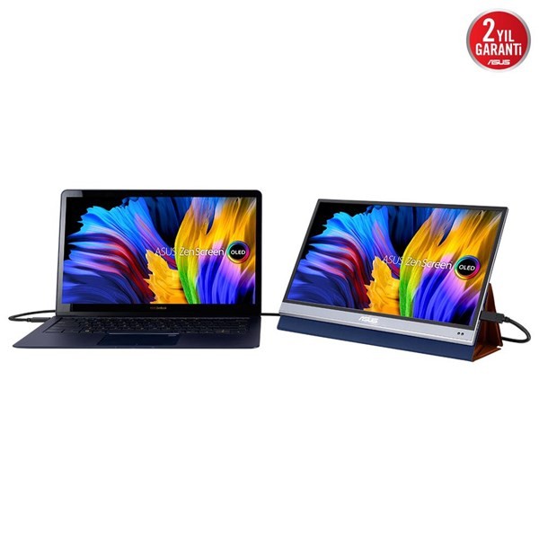 Asus Zenscreen MQ13AH 13.3 OLED  1920X1080 1ms 400CD Mini-Hdmı Usb-C 3yıl Parlak Ekran, Eyecare Taşınabilir USB Monıtor