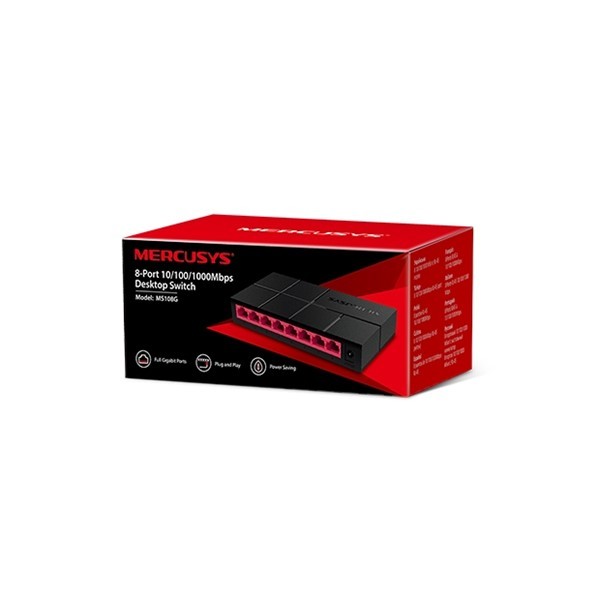 Mercusys MS108G 8-Port 10/100/1000Mbps Masaüstü Switch