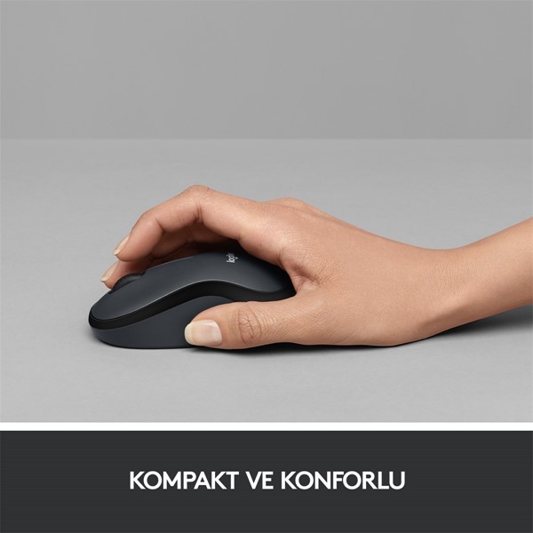 Logitech M220 Sessiz Kompakt Kablosuz Mouse - Siyah