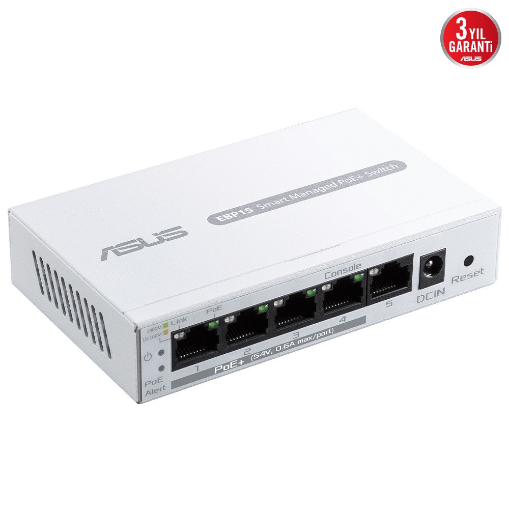 Asus Expertwifi EBP15 5-Port Gbe Smart Managed Poe+ Switch