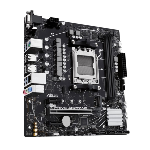 Asus Prıme A620M-E-Csm Amd A620 Am5 Ddr5 6400 Dp Hdmı Vga M2 Usb3.2 Aura Rgb Matx (Prıme A620M-E-Csm) Anakart