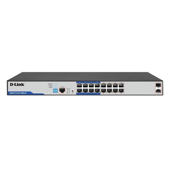 D-Lınk 16PORT 150W DGS-F1210-18PS-E Gıgabıt 2x Sfp Yönetilebilir Poe Switch