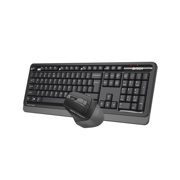 A4 TECH FG1035 Kablosuz Q Trk Optic Mouse Siyah/Gri Multimedya Klavye - Mouse Set