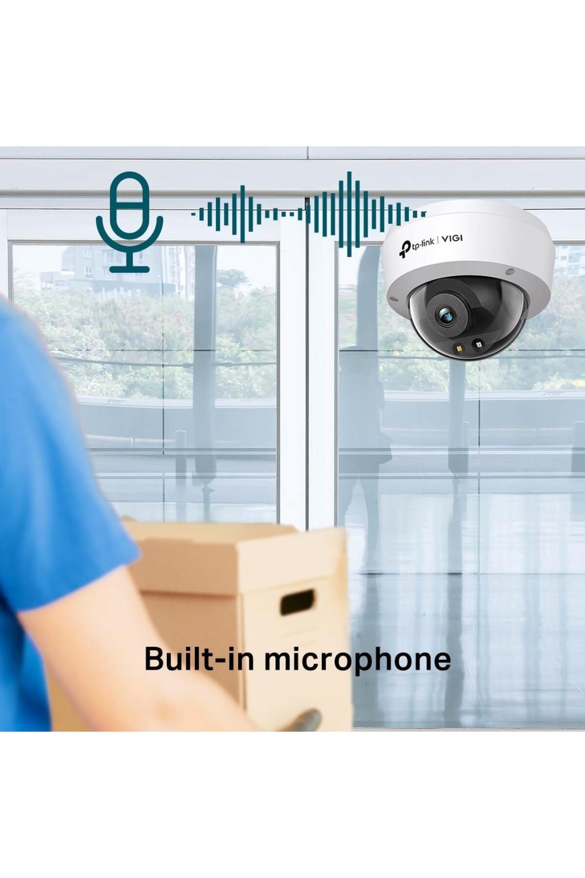 VIGI C240 4mm 4MP Full-Color Dome IP Kamera (1/3",30fps,FHD,H265+)