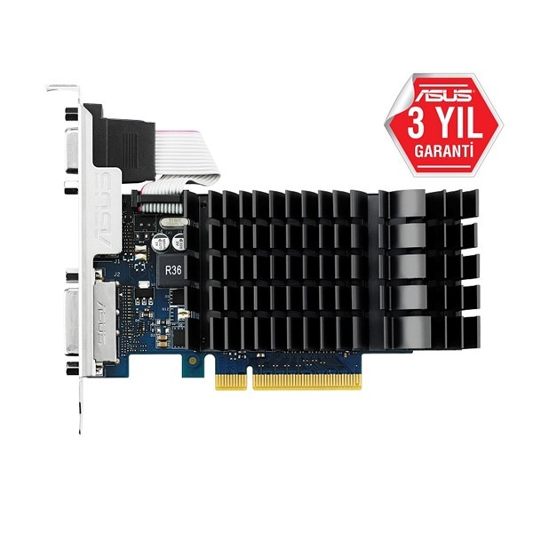 Asus Nvidia GeForce GT730 2GB 64Bit GDDR5 (Analog+HDMI+DVI) Ekran Kartı GT730-SL-2GD5-BRK