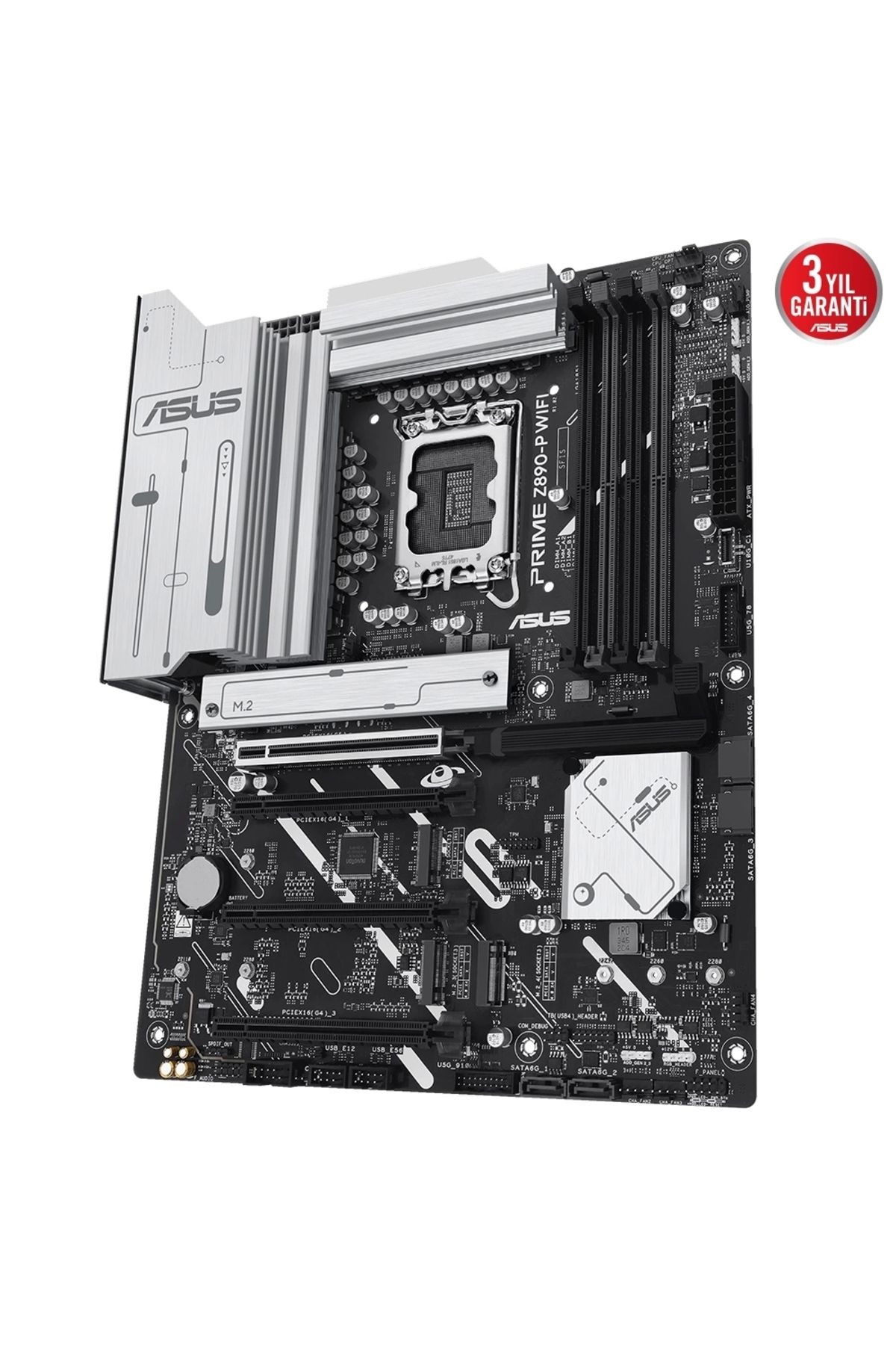 Prıme Z890-p Wıfı Intel Z890 Lga1851 Ddr5 7600 Dp Hdmı Usb4 4x M2 Usb3.2 Wifi 7 Atx 14 1 2 1