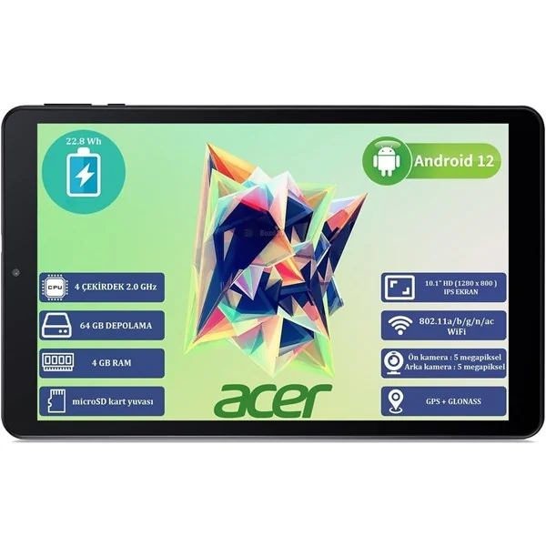 Acer 10.1" Iconıa A10 NT.LG0EY.001 4gb RAM-64GB Bellek-Androıd Tablet