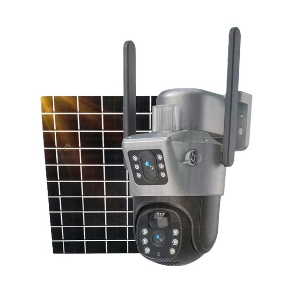 Apronx 6mp Solar 3.6 mm APX-WSP540 4g Çift Kamera 12 LED Wifi Ptz