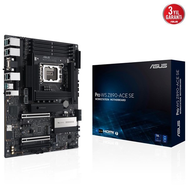Asus Pro Ws Z890 Ace Se Ddr5 Thunderbolt-Hdmı Dp Pcıe 5.0 1851P Atx