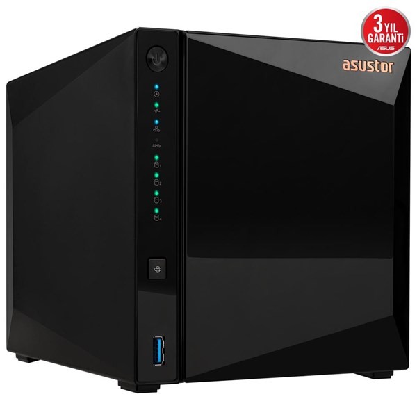 Asustor AS3304T V2 Realtek Qc-2gb Ram-4-Diskli Nas Sunucu (Disksiz)