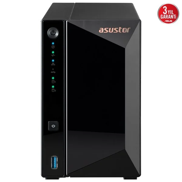 Asustor AS3302T V2 2 Slot Tower Nas 2gb Ddr4 Realtek 1.4 Quad
