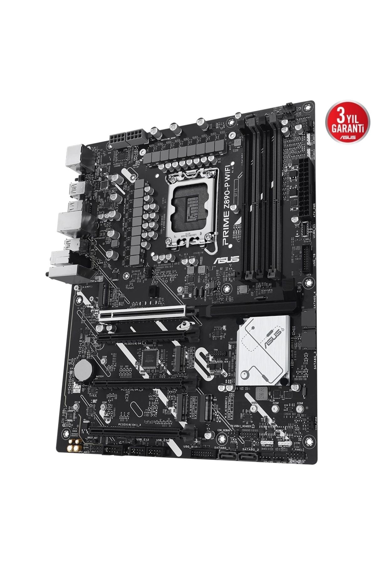 Prıme Z890-p Wıfı Intel Z890 Lga1851 Ddr5 7600 Dp Hdmı Usb4 4x M2 Usb3.2 Wifi 7 Atx 14 1 2 1