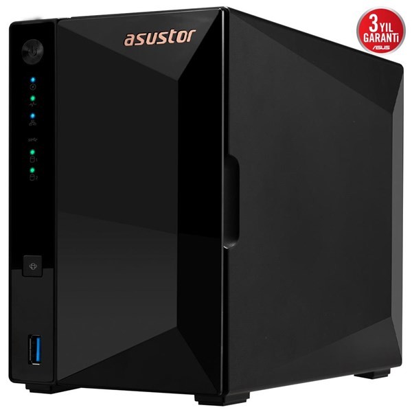 Asustor AS3302T V2 2 Slot Tower Nas 2gb Ddr4 Realtek 1.4 Quad