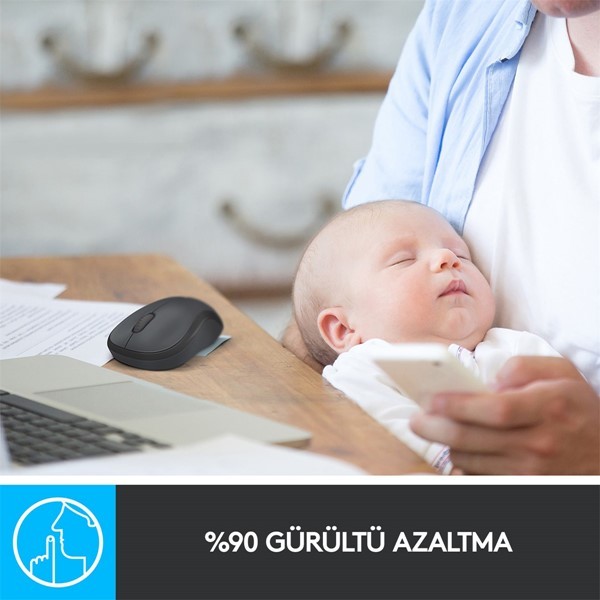 Logitech M220 Sessiz Kompakt Kablosuz Mouse - Siyah