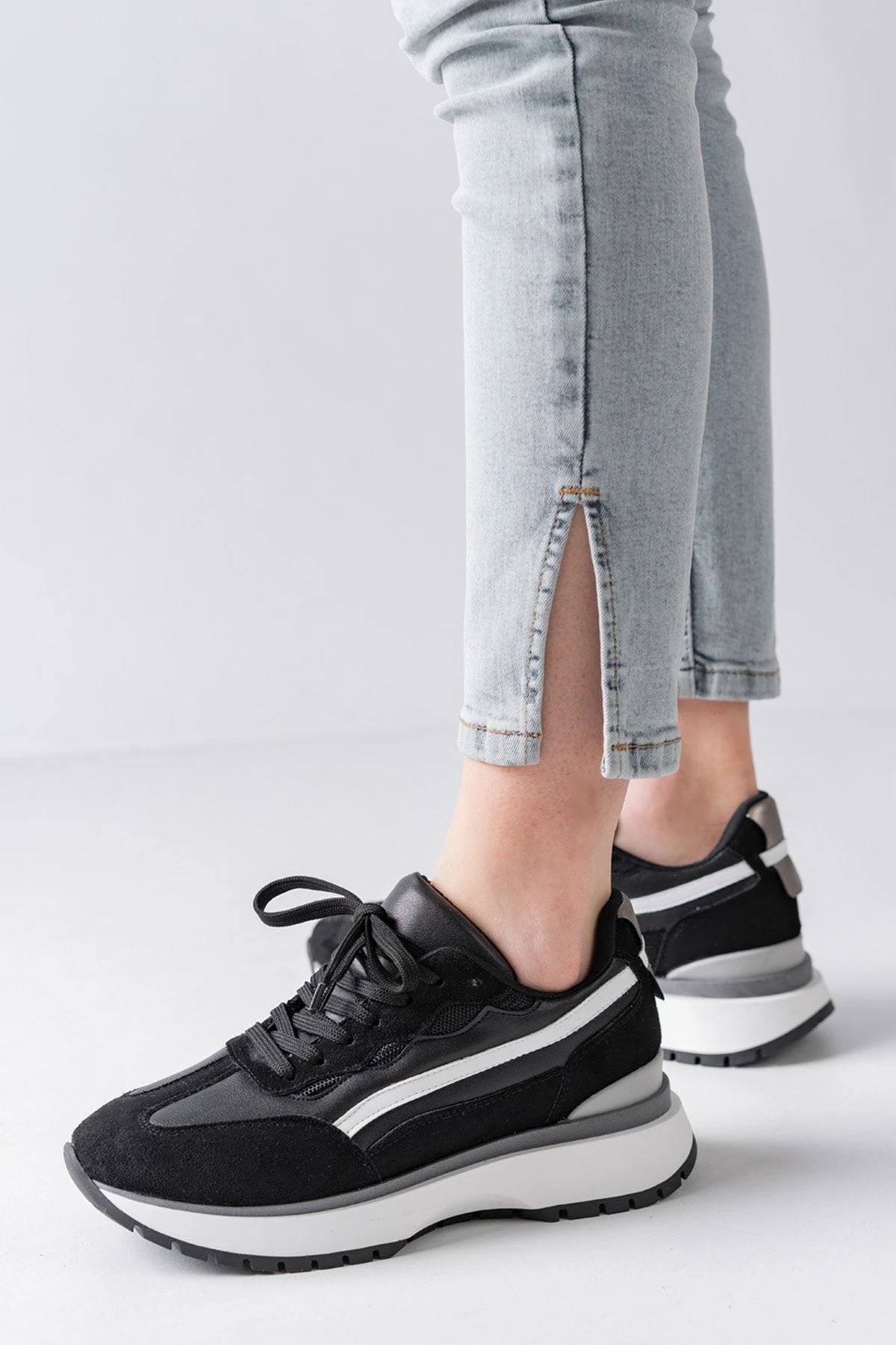 Bej Bağcıklı Yeni Sezon Premium Sneaker Şık Günlük Kadın Spor Ayakkabı