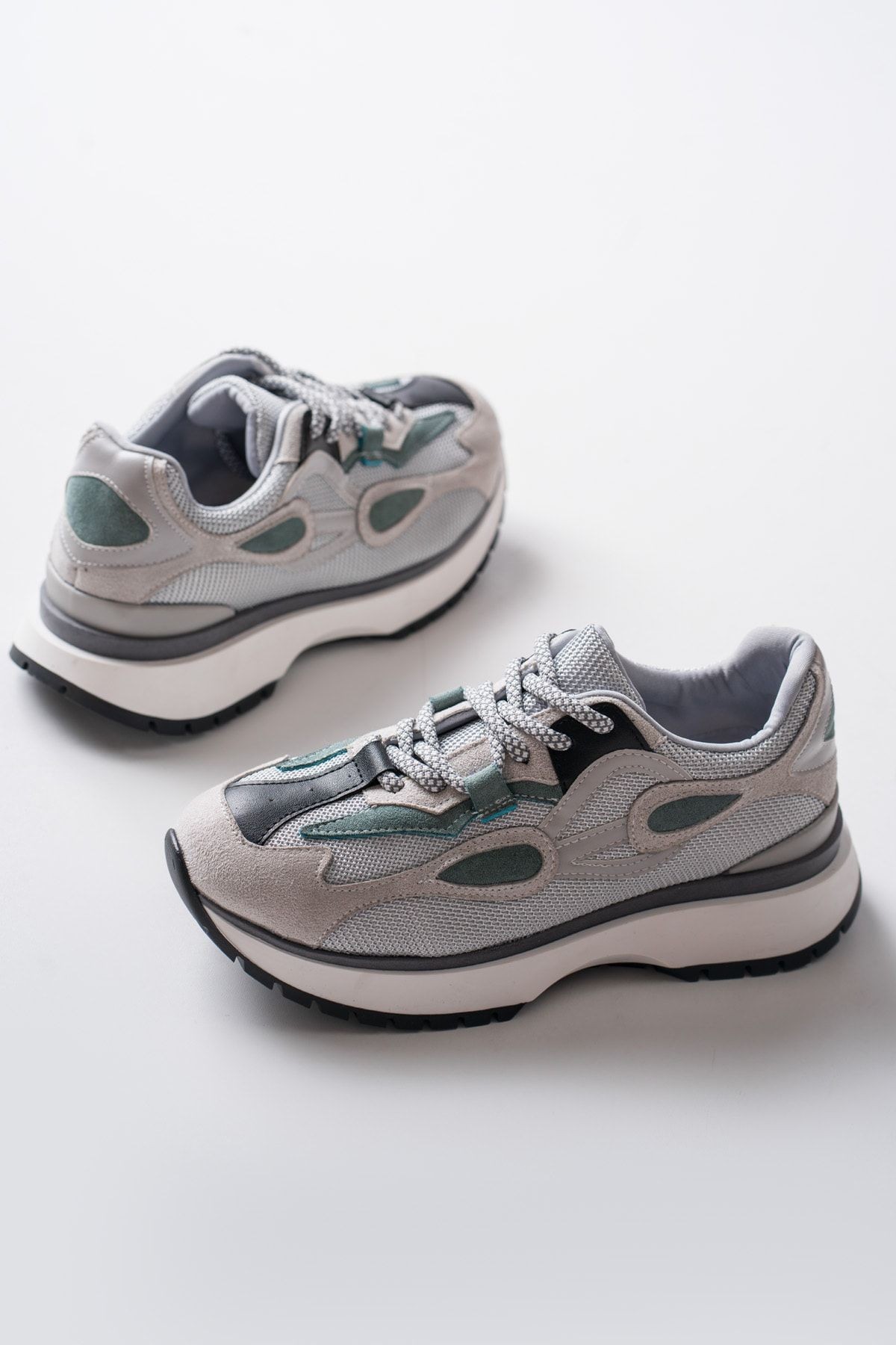 Bej Mix Renkli Premium Sneaker Günlük Şık Tarz Kadın Spor Ayakkabı
